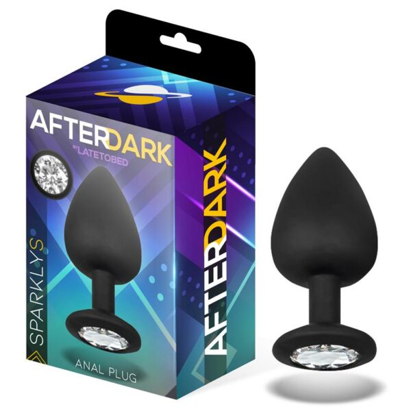 afterdark sparkly butt plug silicone size s