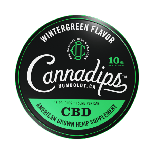 cannadips frsh wintergreen flavor 10mg cbd pouches
